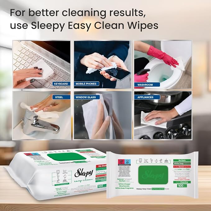 Sleepy Easy Clean All Purpose Cleaning Wet Wipes, Disposable Multi Surface - Image 5