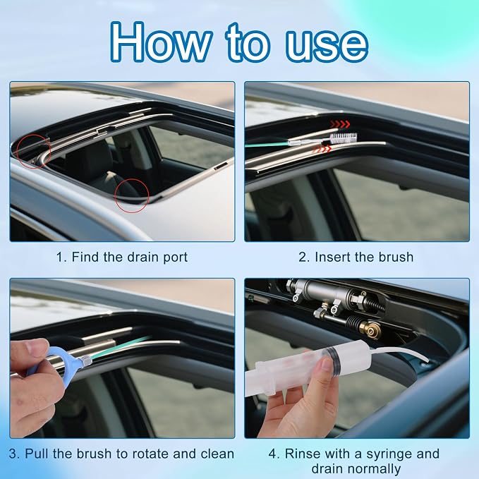 Car Sunroof Drain Cleaning Tool, Extra Long Flexible Wire Cleaner Unclogger - Image 5