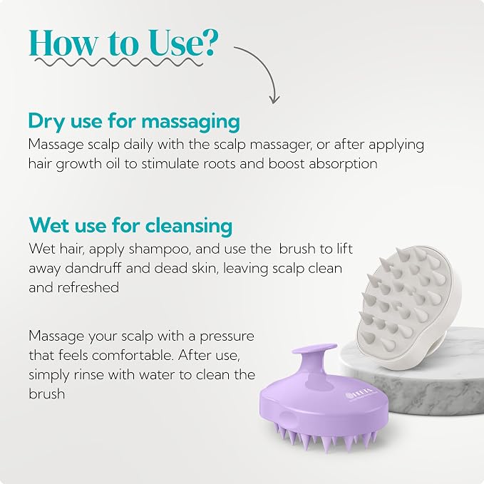HEETA Hair Scalp Massager Shampoo Brush 2 Pack, Soft Silicone Bristles - Image 5