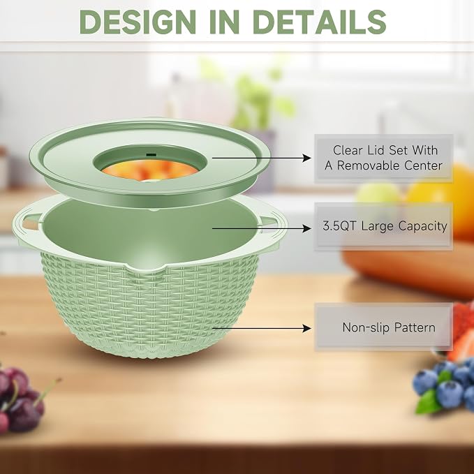 4-1 Strainer Bowl with Lid Set - Image 7