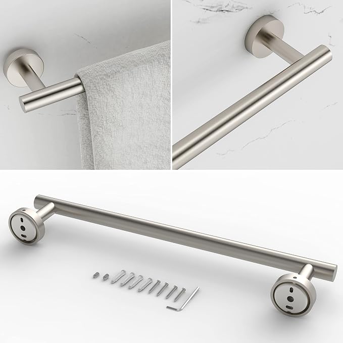 6 PCS Bathroom Hardware Set, Including 16" Hand Towel Bar, Toilet Paper Holder - Image 3