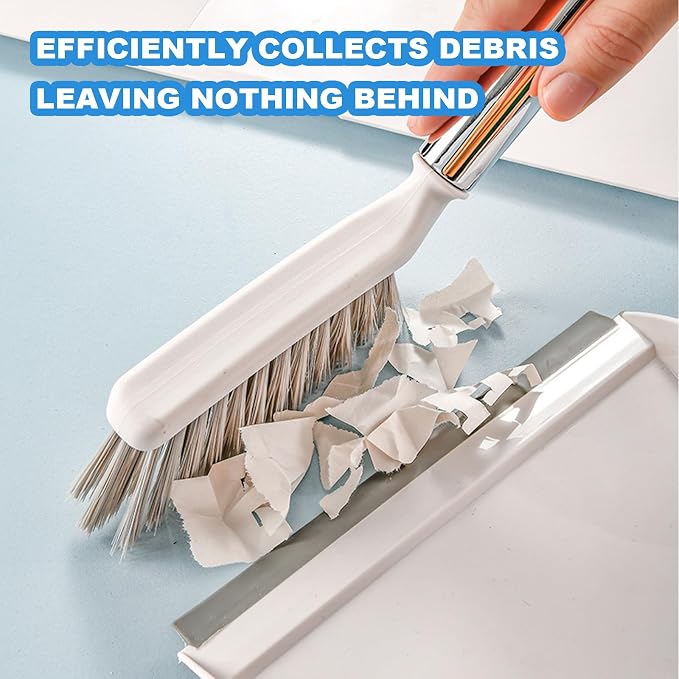 Small Broom with Dustpan Combo Set Mini Broom and Brush Set Hand Sweeper - Image 2
