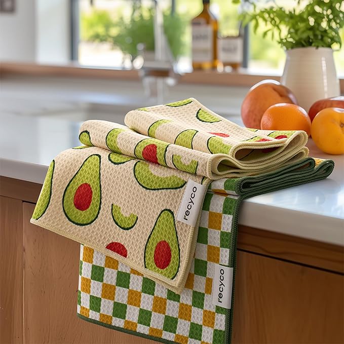 RECYCO Waffle Kitchen Towel Set of 2 by RECYCOHOMECOLLECTION