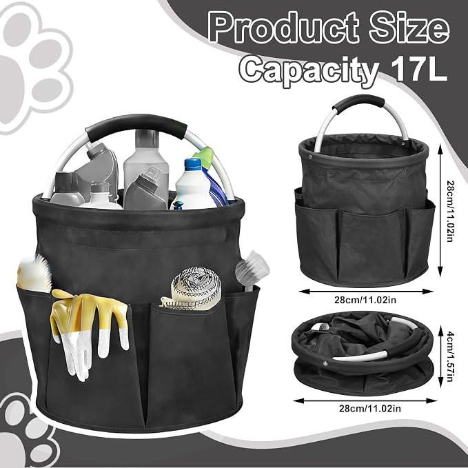 Qivine Cleaning Caddy for Cleaning Supplies, 17L Cleaning Supply Caddy - Image 2