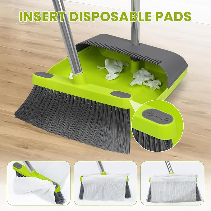 Broom and Standing Dustpan Set 50” Angle Broom - Image 3