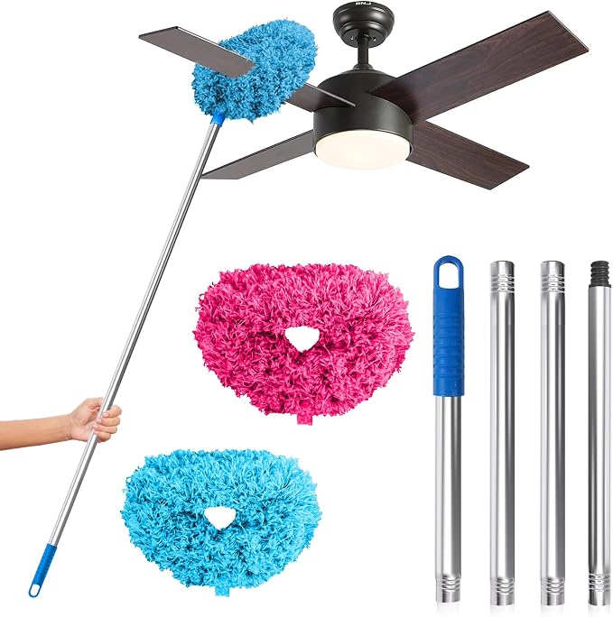 DRQ Ceiling Fan Cleaner Duster, 2 Pack Reusable Microfiber Duster by DRQ