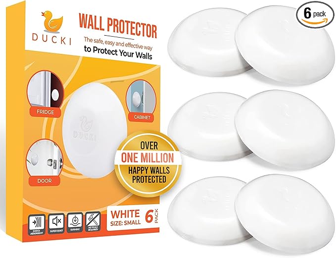 Ducki Door Stop Wall Protector | Self Adhesive Door Knob Wall Protectors from by Ducki