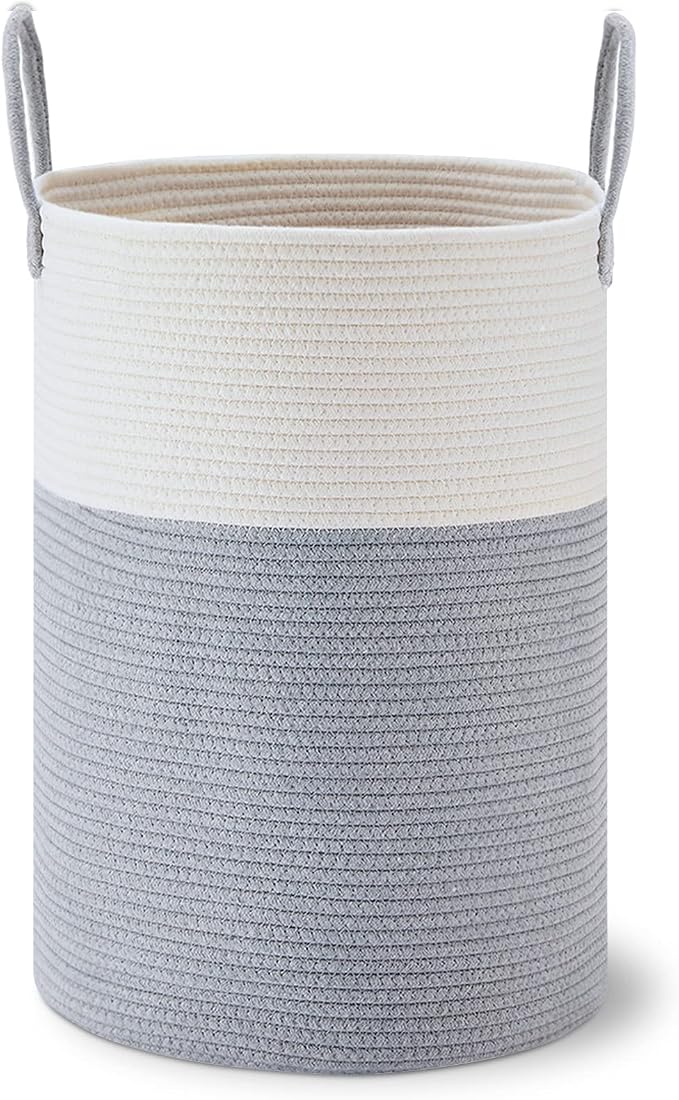 VIPOSCO Large Laundry Hamper, Tall Woven Rope Storage Basket - Image 9
