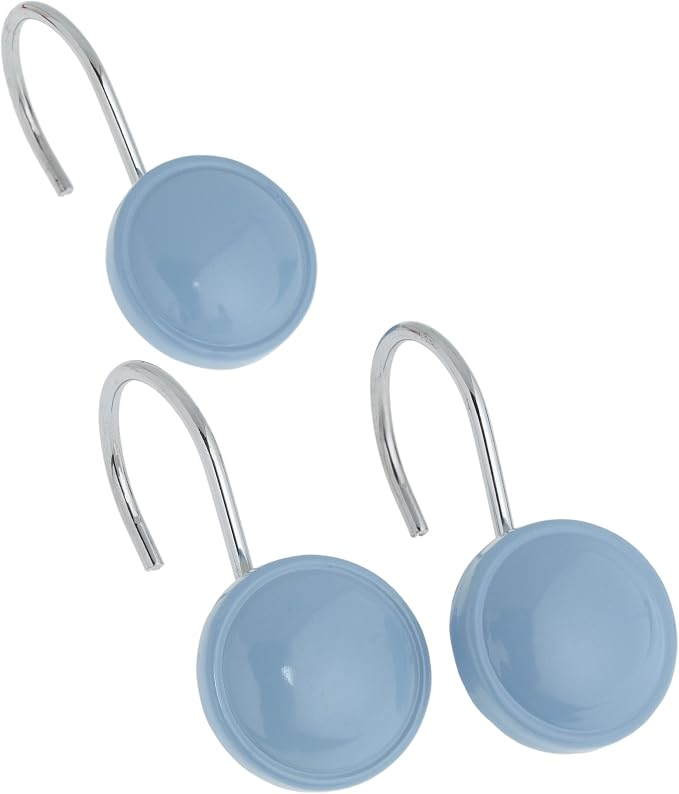 Carnation Home Fashions Color Rounds Ceramic Resin Shower Curtain Hook by TwoFishHomeFashionLLC