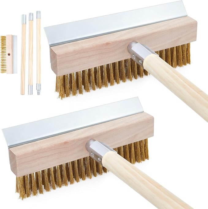 2 Pack 63 Inch Wood Handle Pizza Oven Brush by Unknown