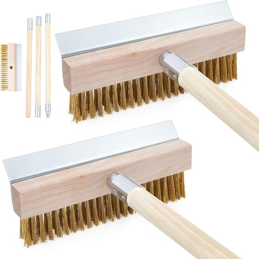 2 Pack 63 Inch Wood Handle Pizza Oven Brush by Unknown