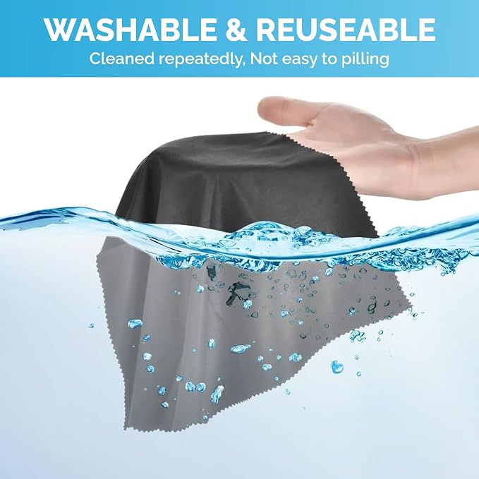 Microfiber Cleaning Cloths 6 Pack – 6x7 Inch Lint‑Free Lens & Screen Cleaner – - Image 5