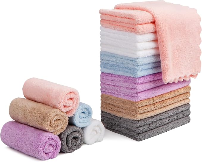 Orighty Makeup Remover Cloths, Soft & Washable Coral Fleece Microfiber by AllRightinOrighty