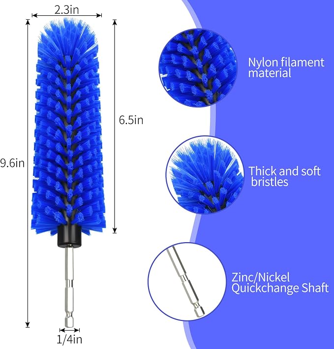 Drill Brush for Car Wheel and Bottle, Highly Dense and Durable Car Cleaning - Image 6