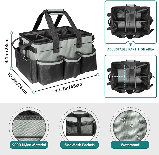 Cleaning Bags for Housekeepers, Large Cleaning Supplies Organizer - Image 3