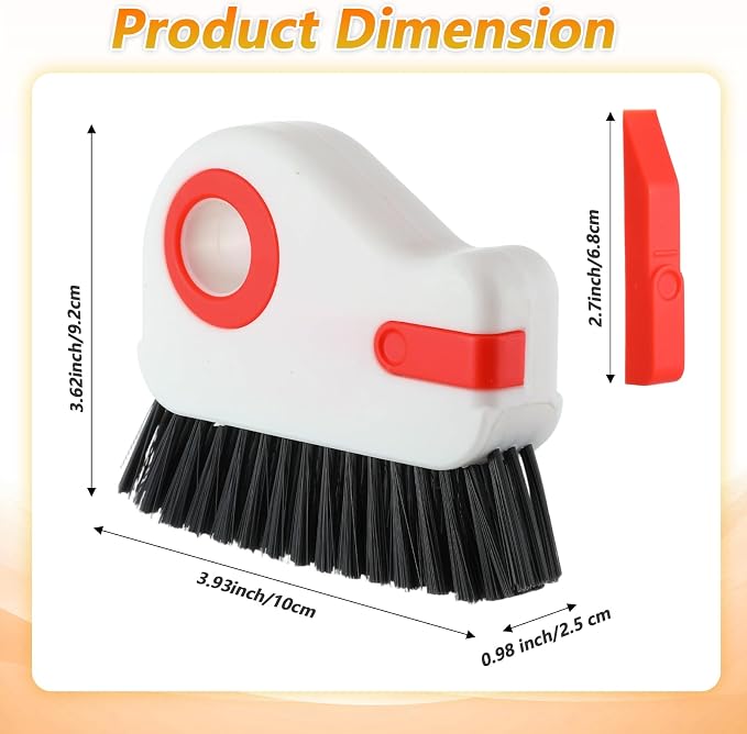 Hecila 2 in 1 Grooves Cleaning Brush Window Track Cleaning Tool Hard Bristle - Image 2