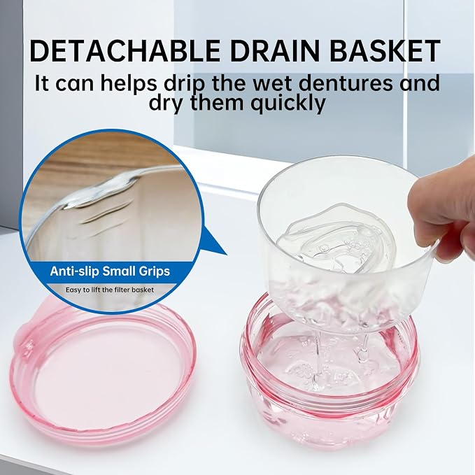 Denture Bath Case Denture Cleaning Cup - Image 8