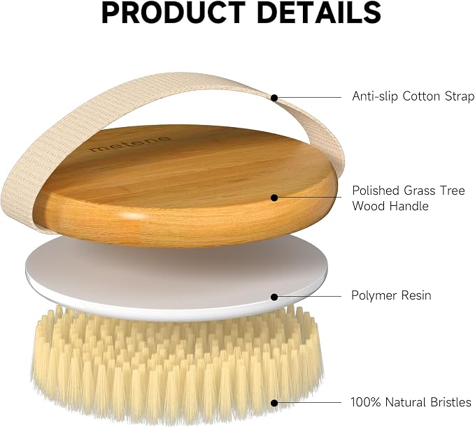 Metene Dry Body Brush for Radiant Skin, Exfoliates and Softens Skin, Improve - Image 4