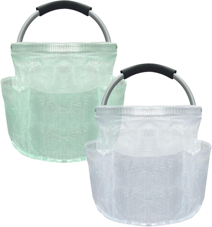 2Pack Portable Cleaning Caddy for Cleaning Supplies, 17L Household Tool Bucket by IHOMAGIC
