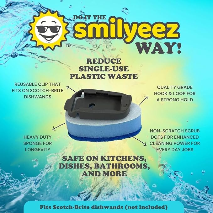 Smilyeez No Plastic Blue Dotted Sponge Refill - Image 4