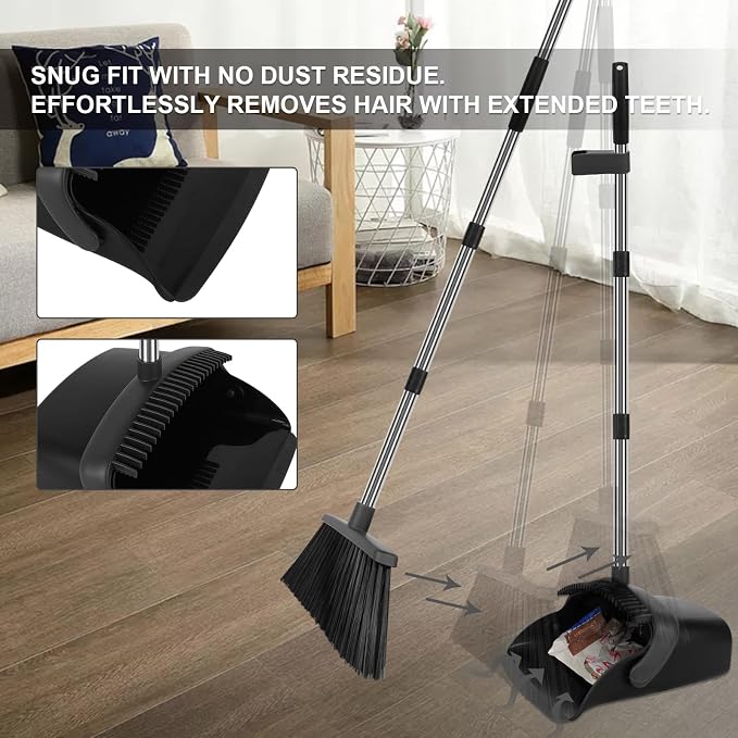 Broom and Dustpan Set, Large Household Broom - Image 7