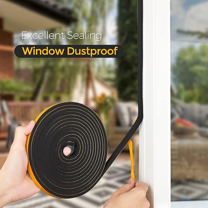 39 Feet Weather Stripping Door Seal, 1/4" Wide X 1/8" Thick Door Seal Strip - Image 7