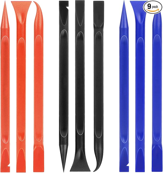 9 PCS Plastic Scrapers Tool for Tight Spaces Non Scratch Label Scrapers Kitchen by Unknown
