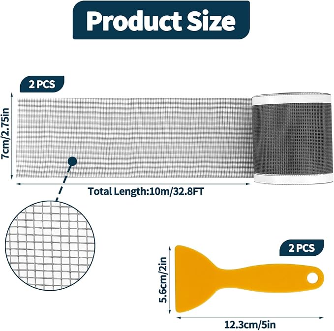 2 PCS 2.75 Inch x 33 FT Disposable Shower Drain Screen Self-Adhesive Stickers - Image 2
