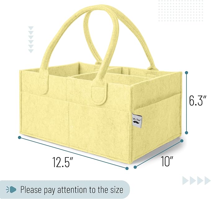 Mr. Pen- Baby Diaper Caddy Organizer, Lemon Glow, Baby Caddy Organizer - Image 2