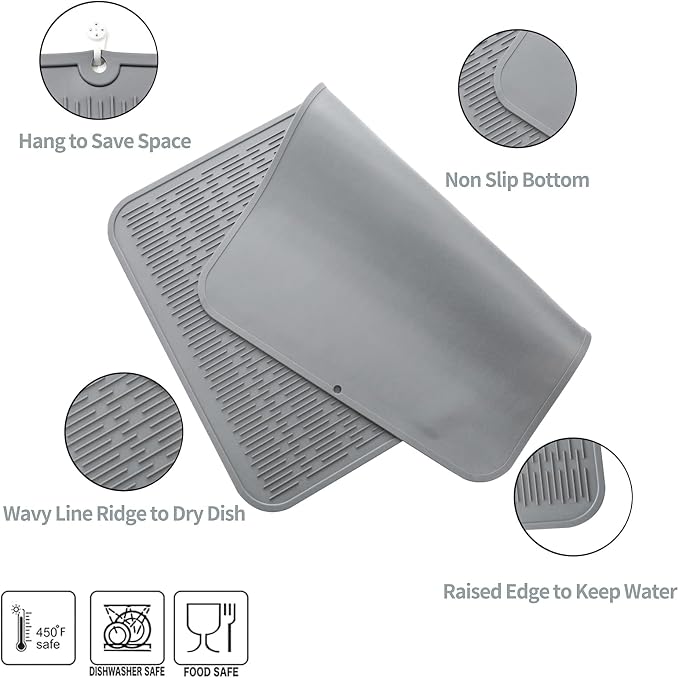 Silicone Dish Drying Mat for Multiple Usage, Easy clean, Eco-friendly, - Image 3