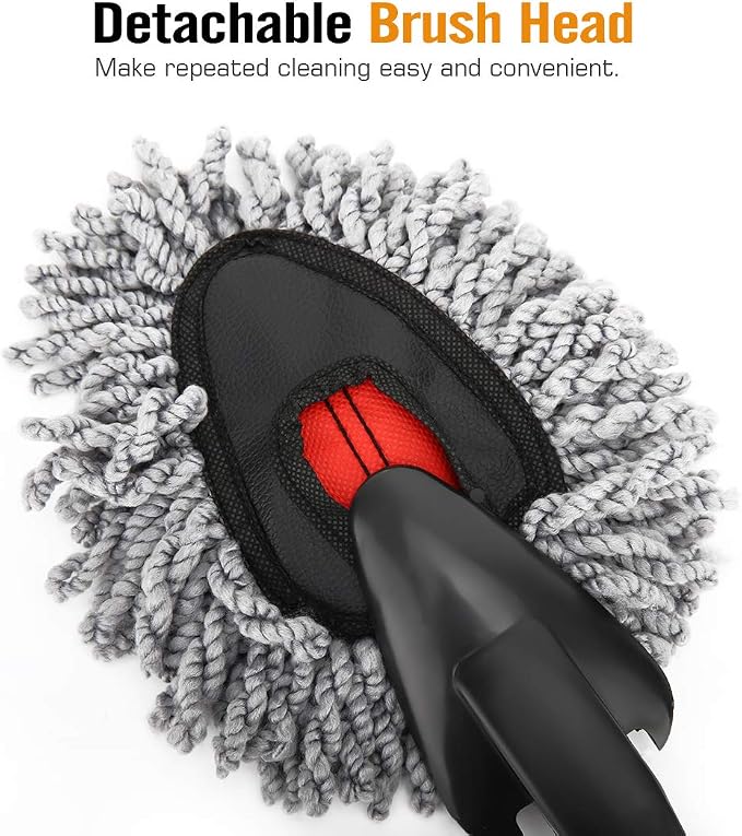 MoKo Car Duster, 2 Pack Super Soft Microfiber Dash Duster Detail Brush Set - Image 5
