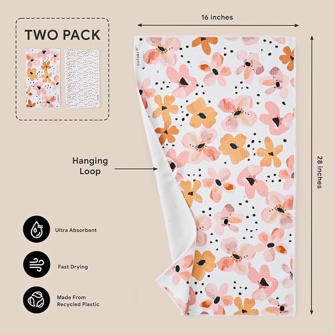 RECYCO Waffle Kitchen Towel Set of 2 - Image 6