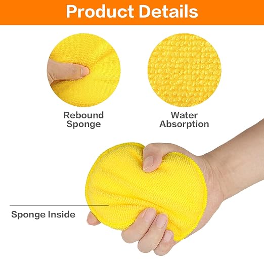 Microfiber Wax Applicator Pads, Car Wax Applicator, Buffing & Detail Polishing - Image 4