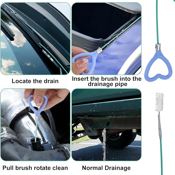 5pcs Sunroof Drain Cleaning Tool, 118in Flexible Long Pipe Cleaner - Image 5