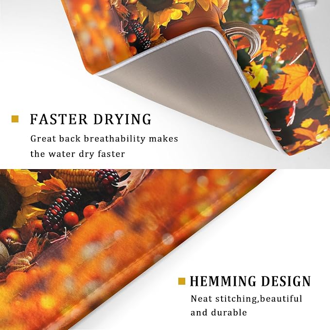 Fall Harvest Pumpkin Dish Drying Mat - Image 3
