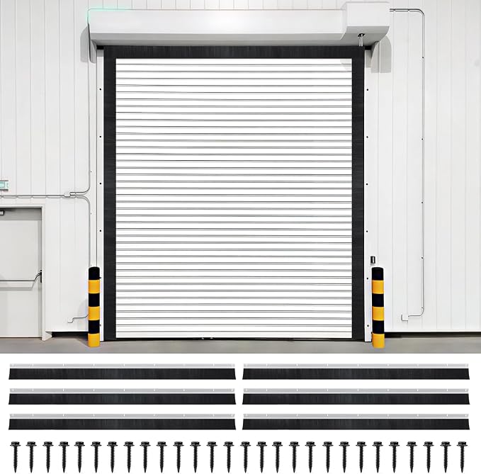 3" Roll up Garage Door Brush Seal, 10 x 10ft Nylon Brush Seal Kit by XHIKOWAT