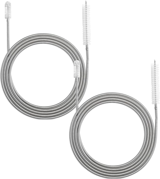 7.26 ft Flexible Drain Cleaning Brush – 2-Pack, Stainless Coil by SHUOGUO