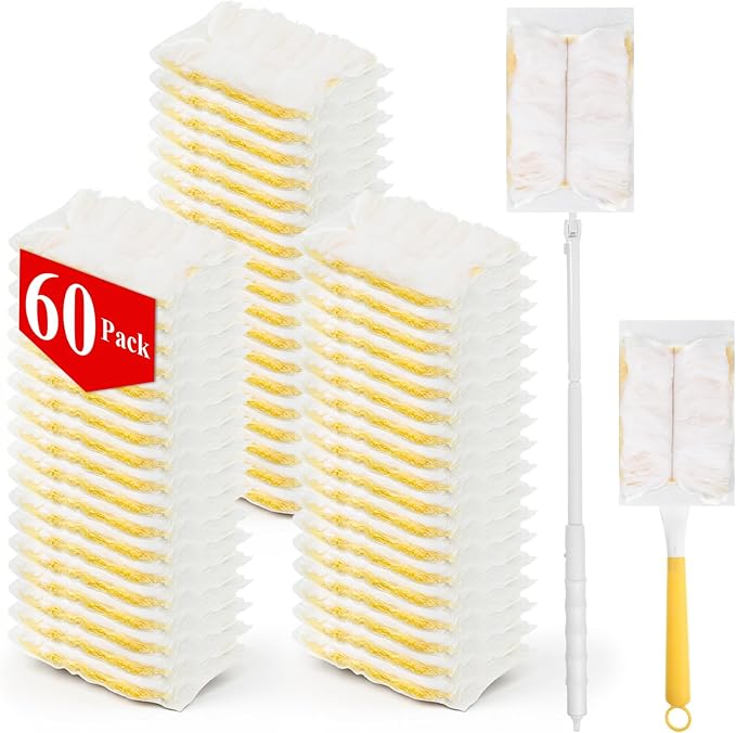 62 Pcs Duster Refills for Swiffe Duster, 360° Heavy Duty Dusters Refill by Unknown