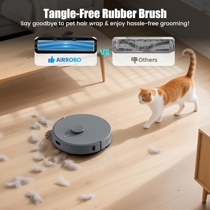 AIRROBO T25+ Robot Vacuum and Mop Combo, 5500Pa Powerful Suction, Self-Emptying - Image 3