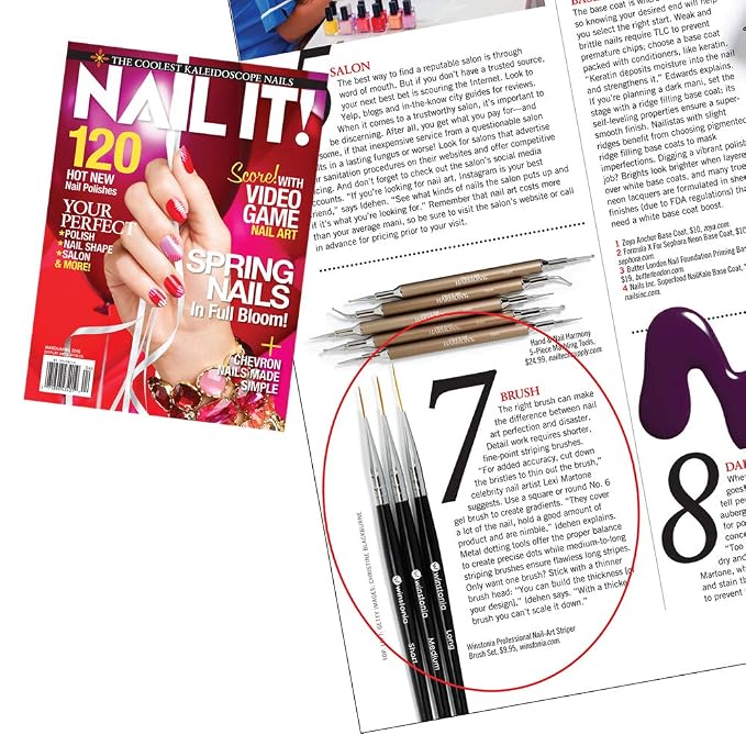 Winstonia Striping Nail Art Brushes - Image 6