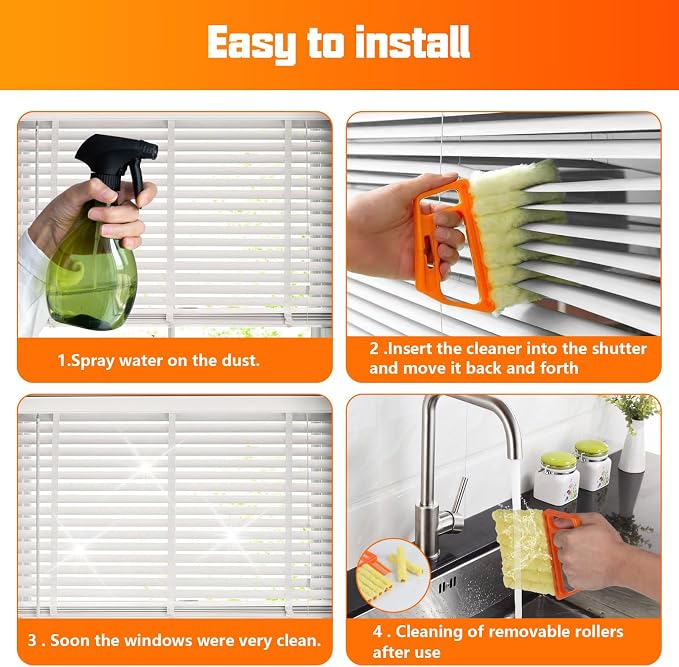4pcs Window Venetian Blind Cleaner Duster Tool, Blind Duster - Image 6