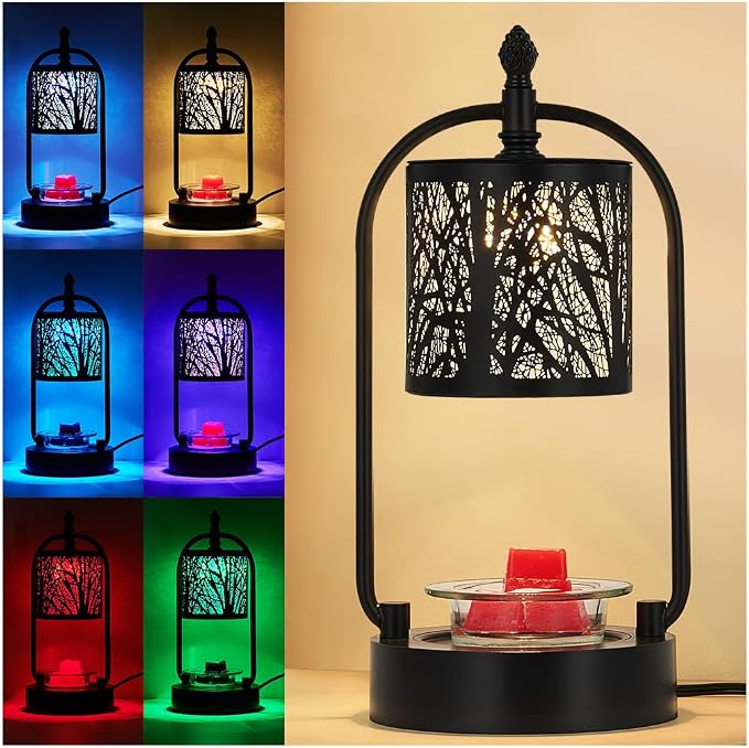 Tree Candle Warmer Lamp, LED Colors Changing Candle Warmer by HEKALU