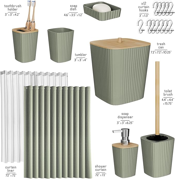 Clara Clark Bathroom Accessories Set - Image 2