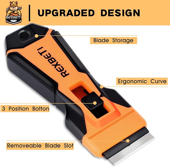 REXBETI Razor Blade Scraper Tool, 2 Pack Razor Scraper - Image 6