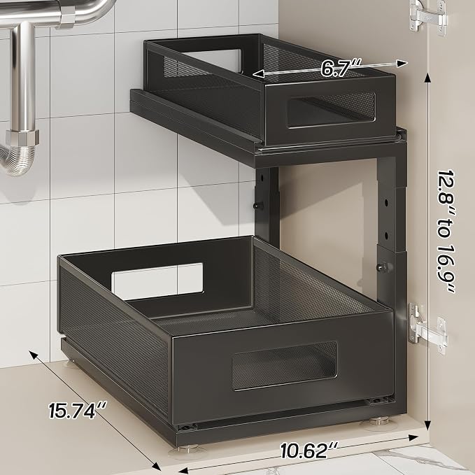1 Pack 15.74IN-Depth Under Sink Organizer - Image 2