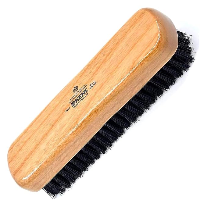 Kent CC2 Finest 100% Handcrafted Clothes Brush: Black Boar Bristle & Nylon Mix by KENT