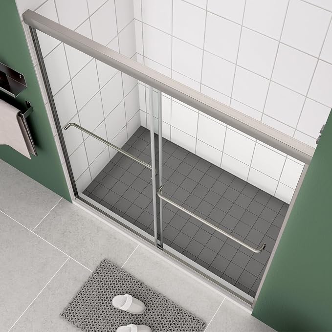 Bypass Glass Shower Door 44-48" W x 70" H - Image 7