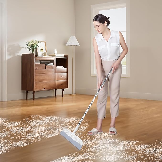 53.5-Inch White Rubber Broom Squeegee - Image 3