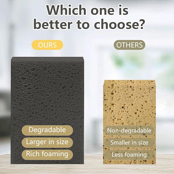 Cellulose Sponges, Large Size 4" x 6" x 1" - Image 9