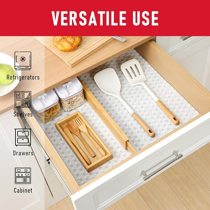 Cooyes Refrigerator Liners 17.7" x 24", Absorbent Strong Grip Fridge Mats - Image 4